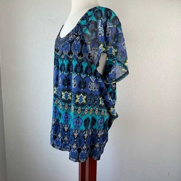 Apt. 9 Slightly Sheer Tunic Top Size XL EUC - Picture 4 of 9